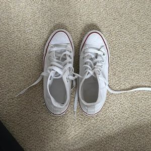 women’s white high top converse (size 6)